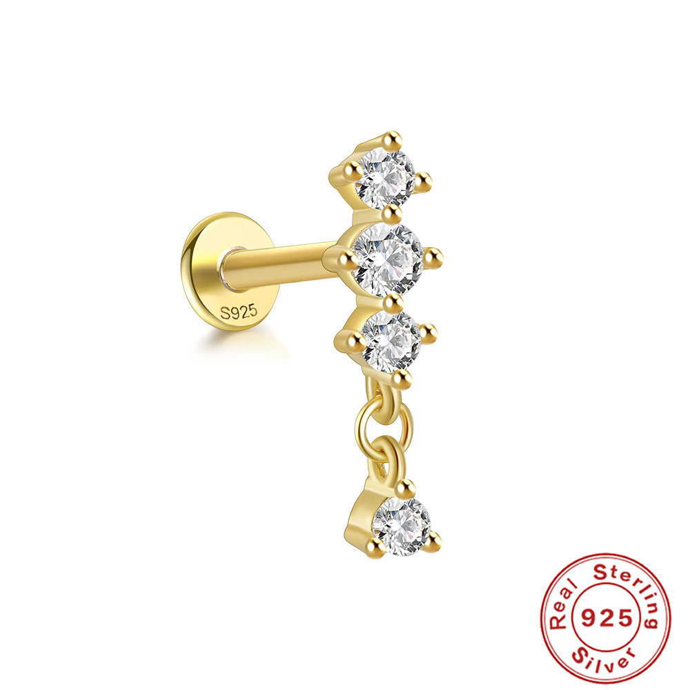 🦋 Fairy Butterfly Triple Tassel Earrings – 925 Silver & Zircon