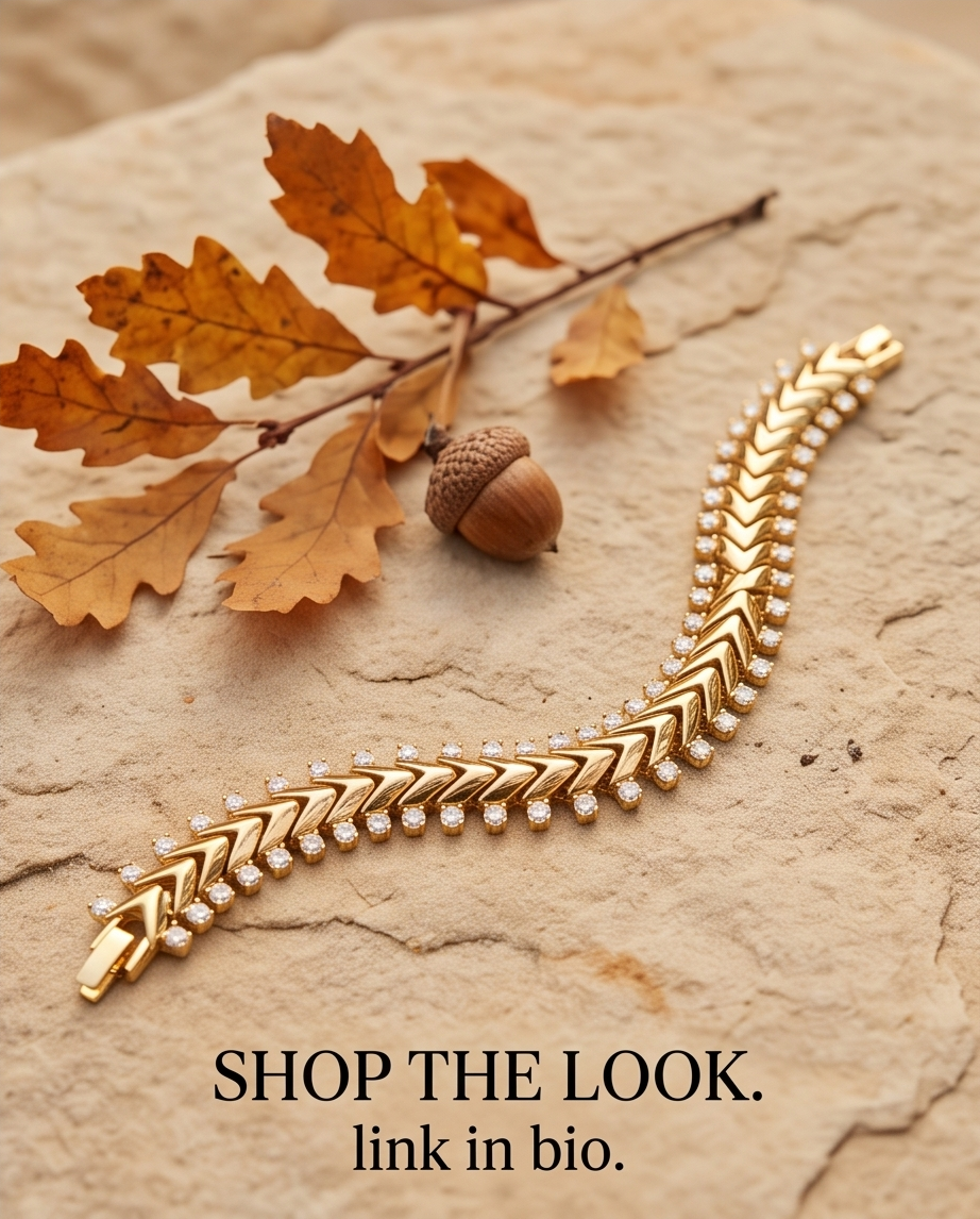 Gold Plated Chevron Zirconia Bracelet Hypoallergenic Adjust