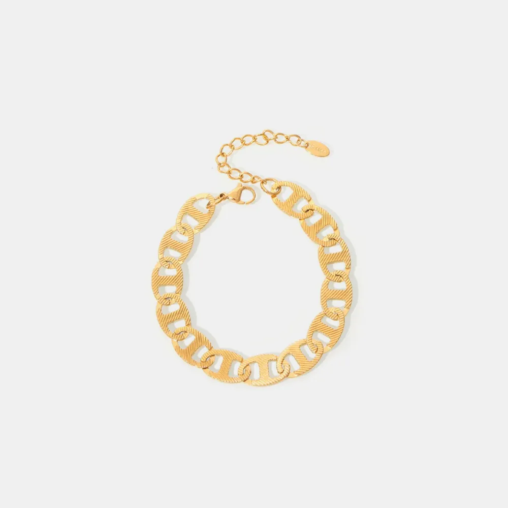 🌟 Handmade Gold-Plated Bracelet – Titanium Steel 💎