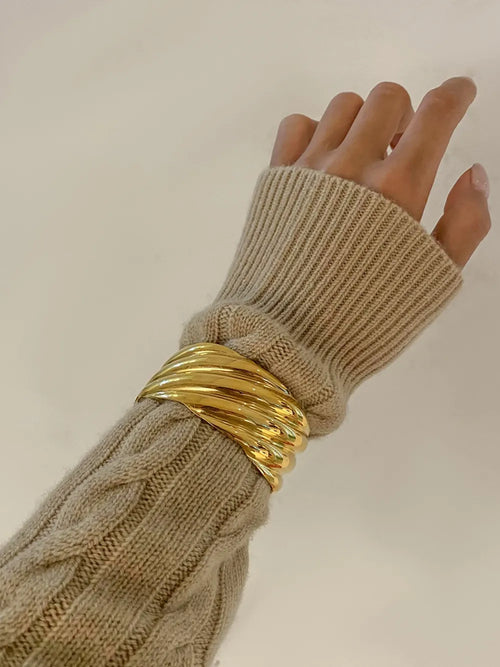 18K Gold-Plated Stainless Steel Bangle