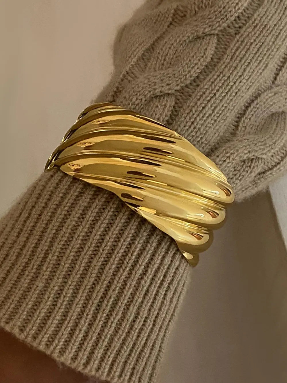 18K Gold-Plated Stainless Steel Bangle