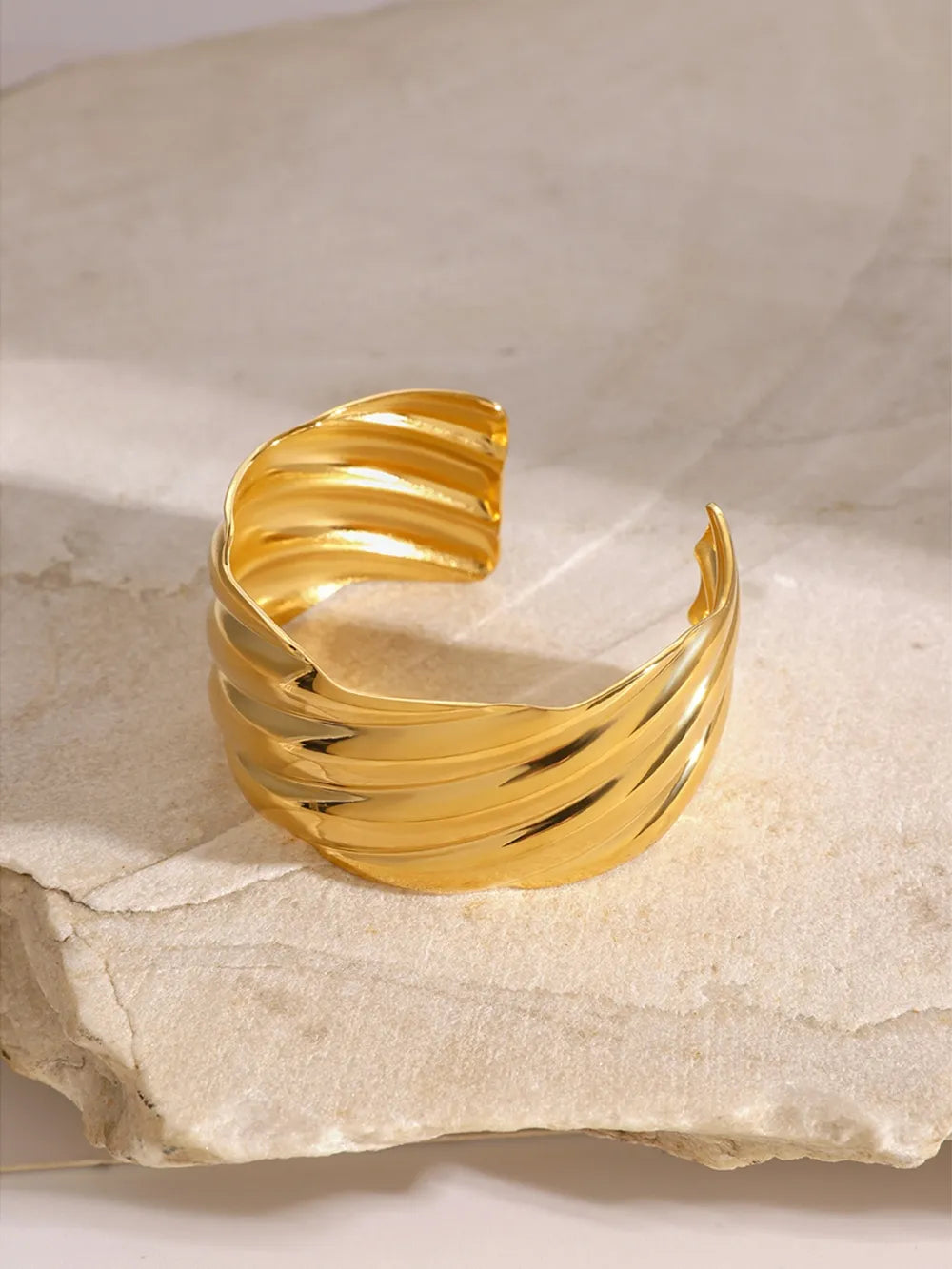 18K Gold-Plated Stainless Steel Bangle