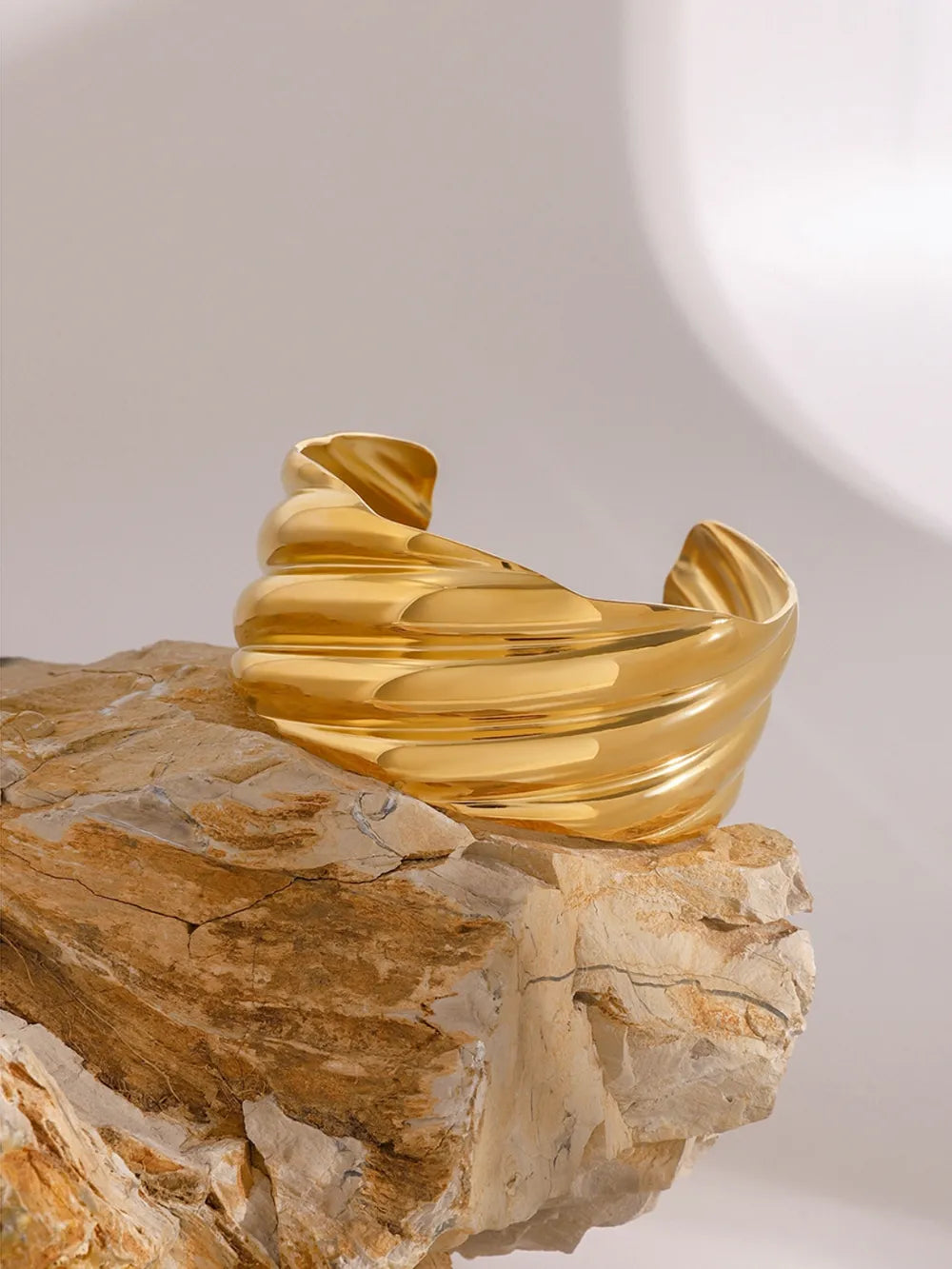 18K Gold-Plated Stainless Steel Bangle