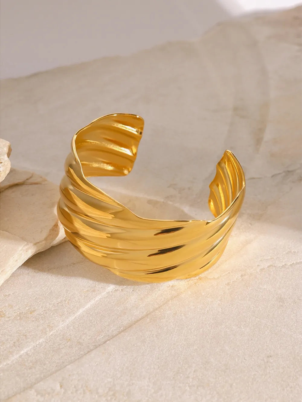 18K Gold-Plated Stainless Steel Bangle