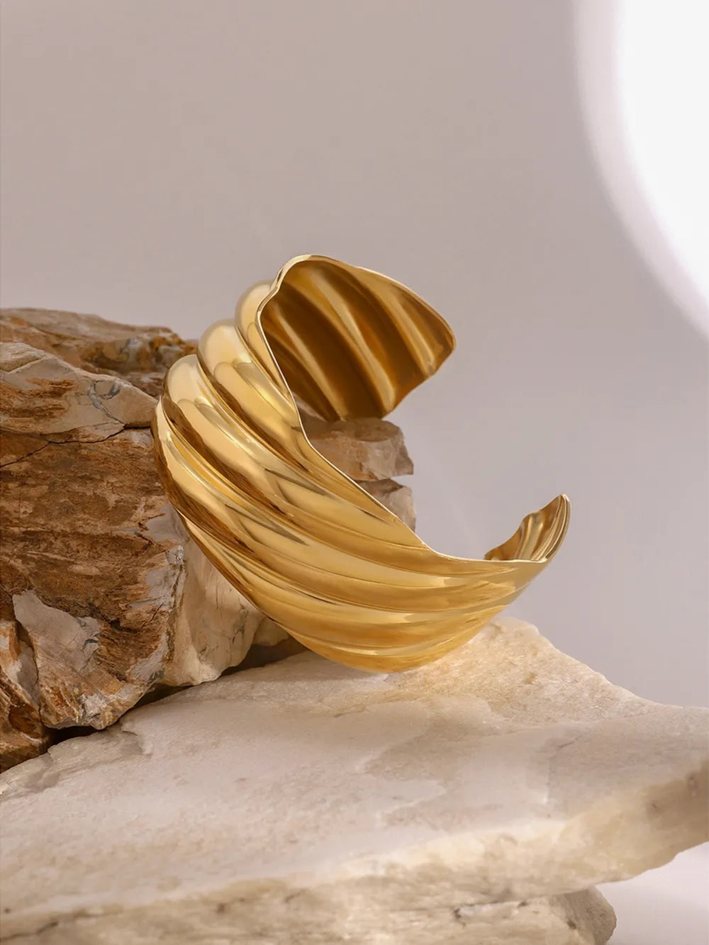 18K Gold-Plated Stainless Steel Bangle