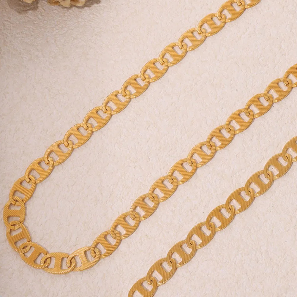 ✨ Real Gold Titanium Steel Necklace – Sleek 💖