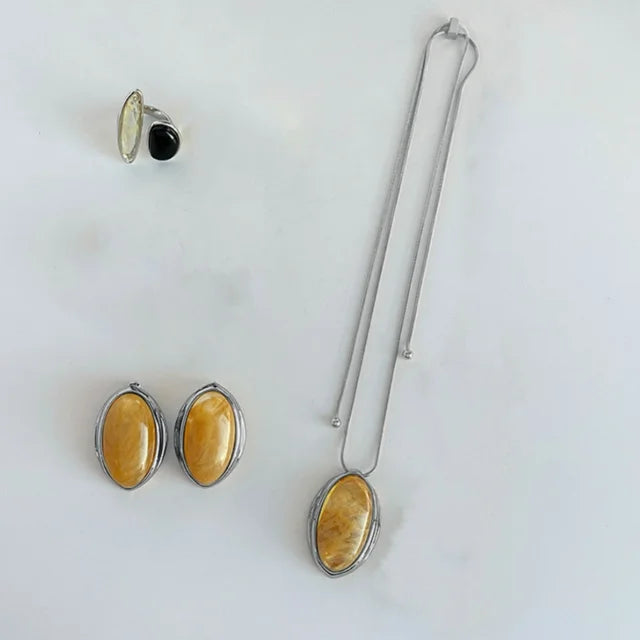 ✨ Gold & Platinum Cross Set – Designer Necklace & Ring 🌙