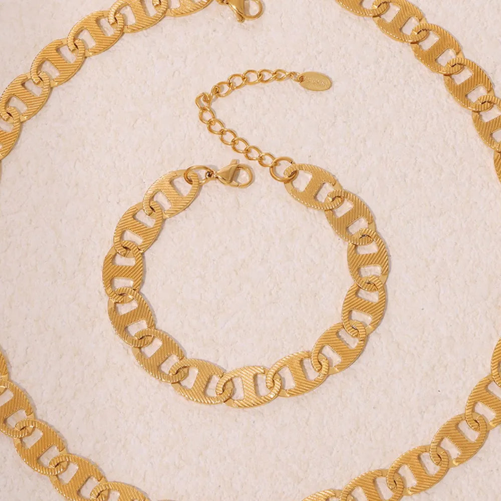 🌟 Handmade Gold-Plated Bracelet – Titanium Steel 💎