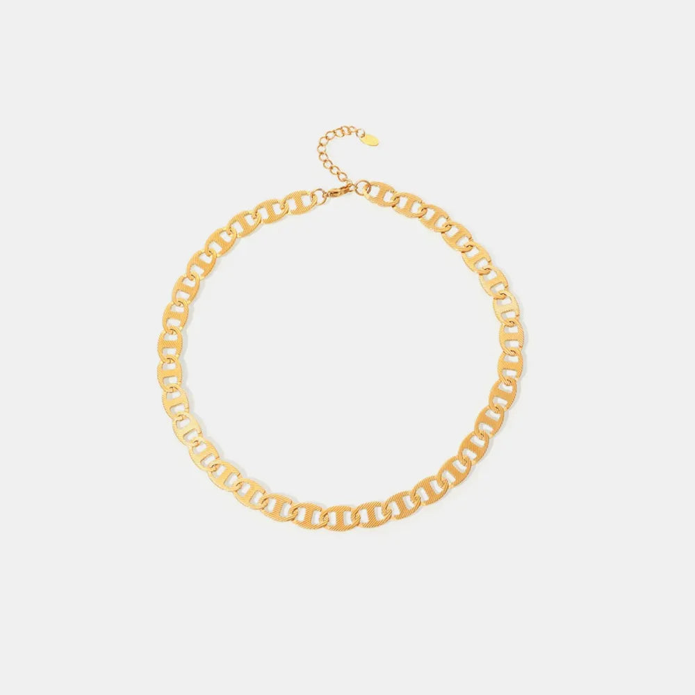 ✨ Real Gold Titanium Steel Necklace – Sleek 💖