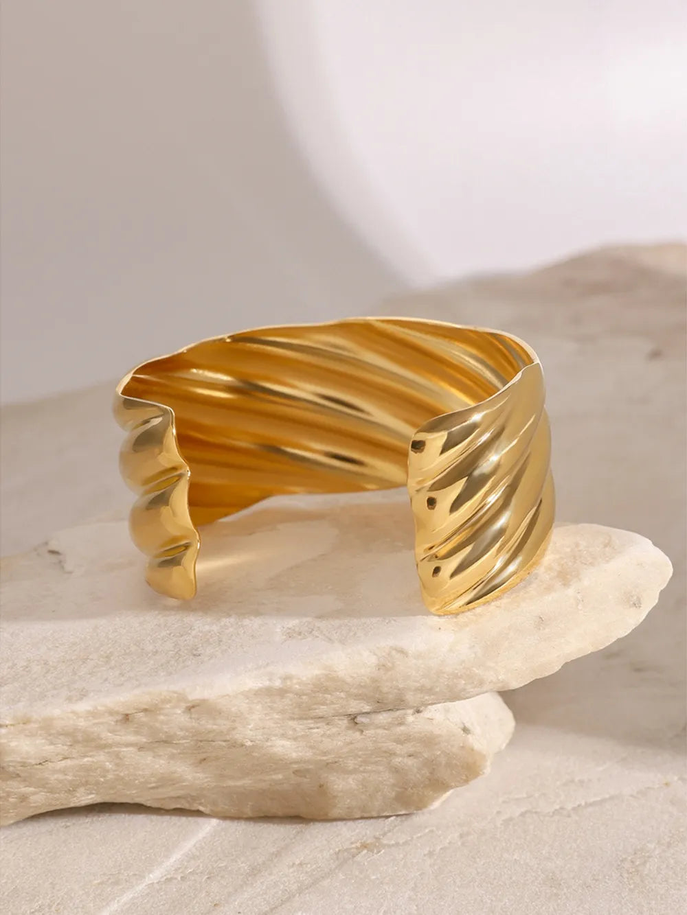 18K Gold-Plated Stainless Steel Bangle