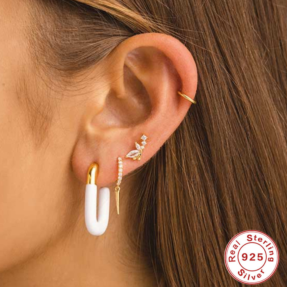 🦋 Fairy Butterfly Triple Tassel Earrings – 925 Silver & Zircon