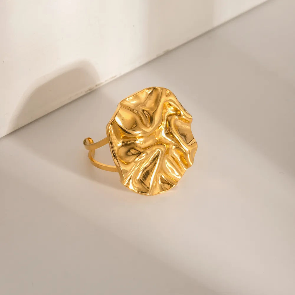 🌟 Stylish 18K Gold-Plated Open Ring – Modern Women’s Ring 💖