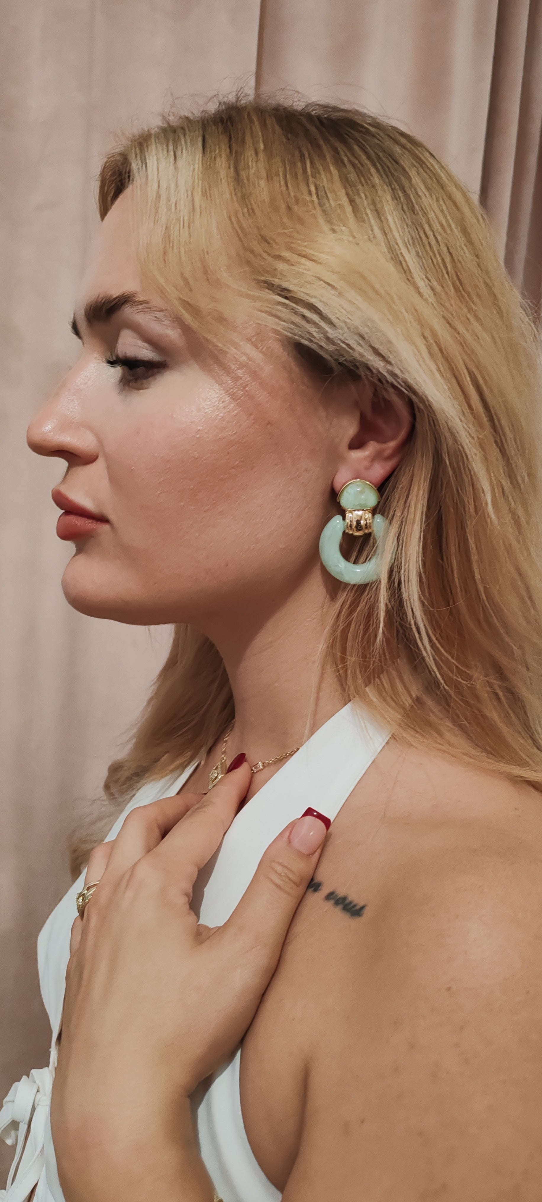 Luxury 14K Gold-Plated Earrings – Modern Designer Style