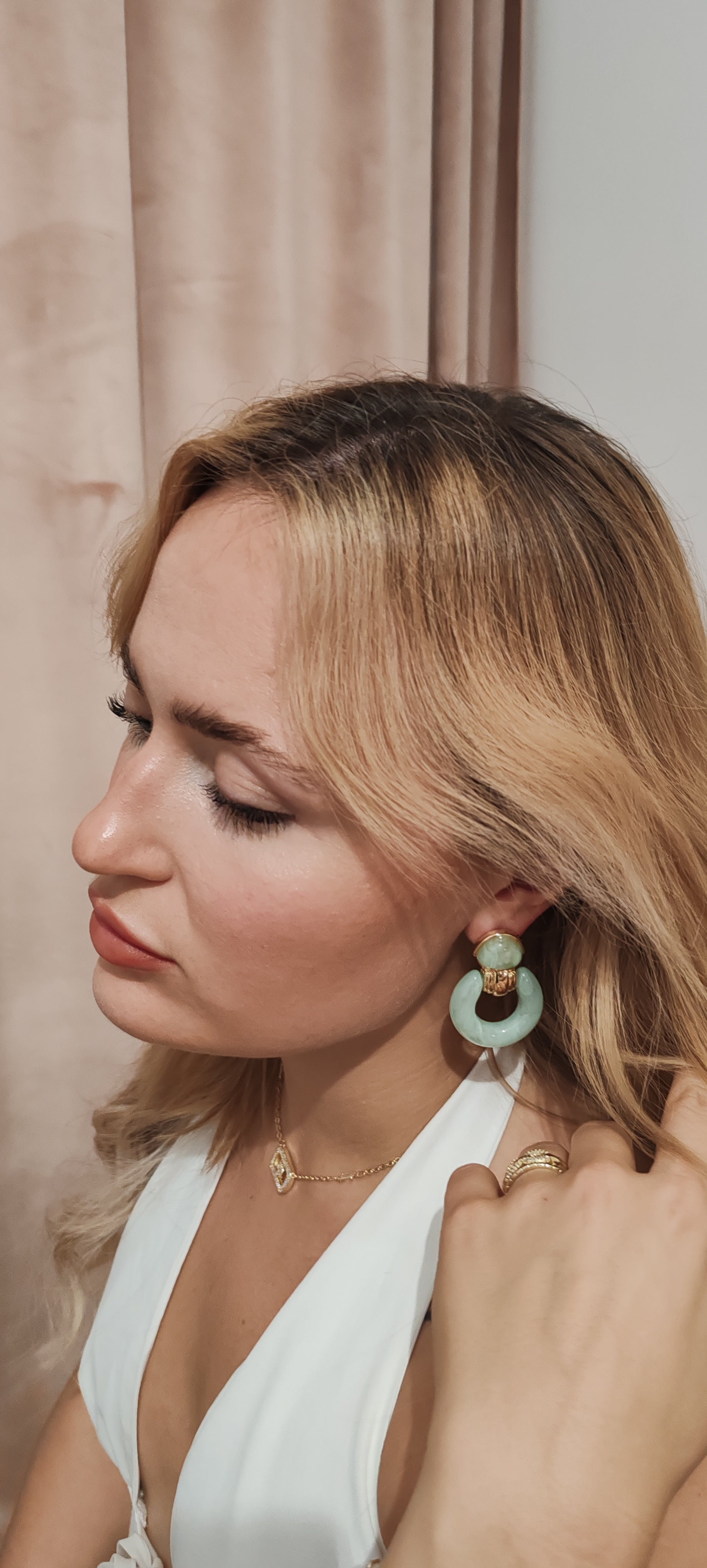 Luxury 14K Gold-Plated Earrings – Modern Designer Style