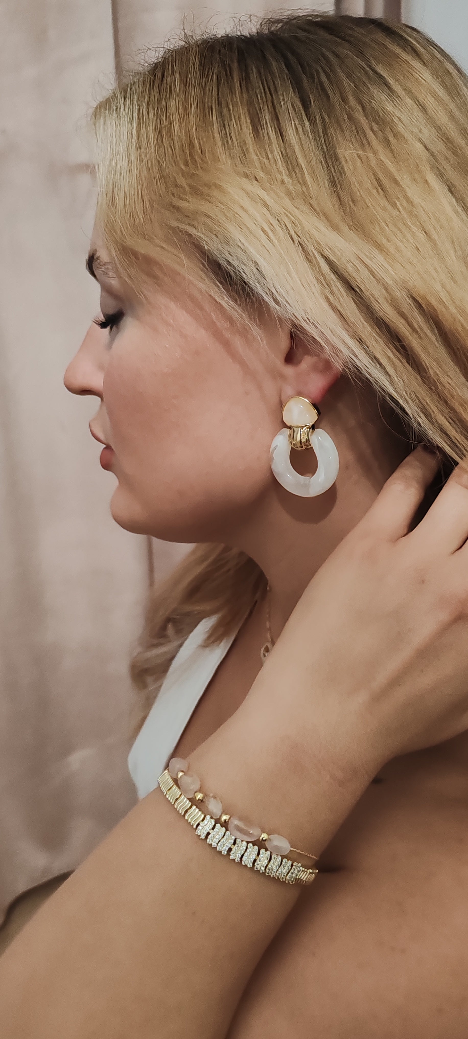 Luxury 14K Gold-Plated Earrings – Modern Designer Style