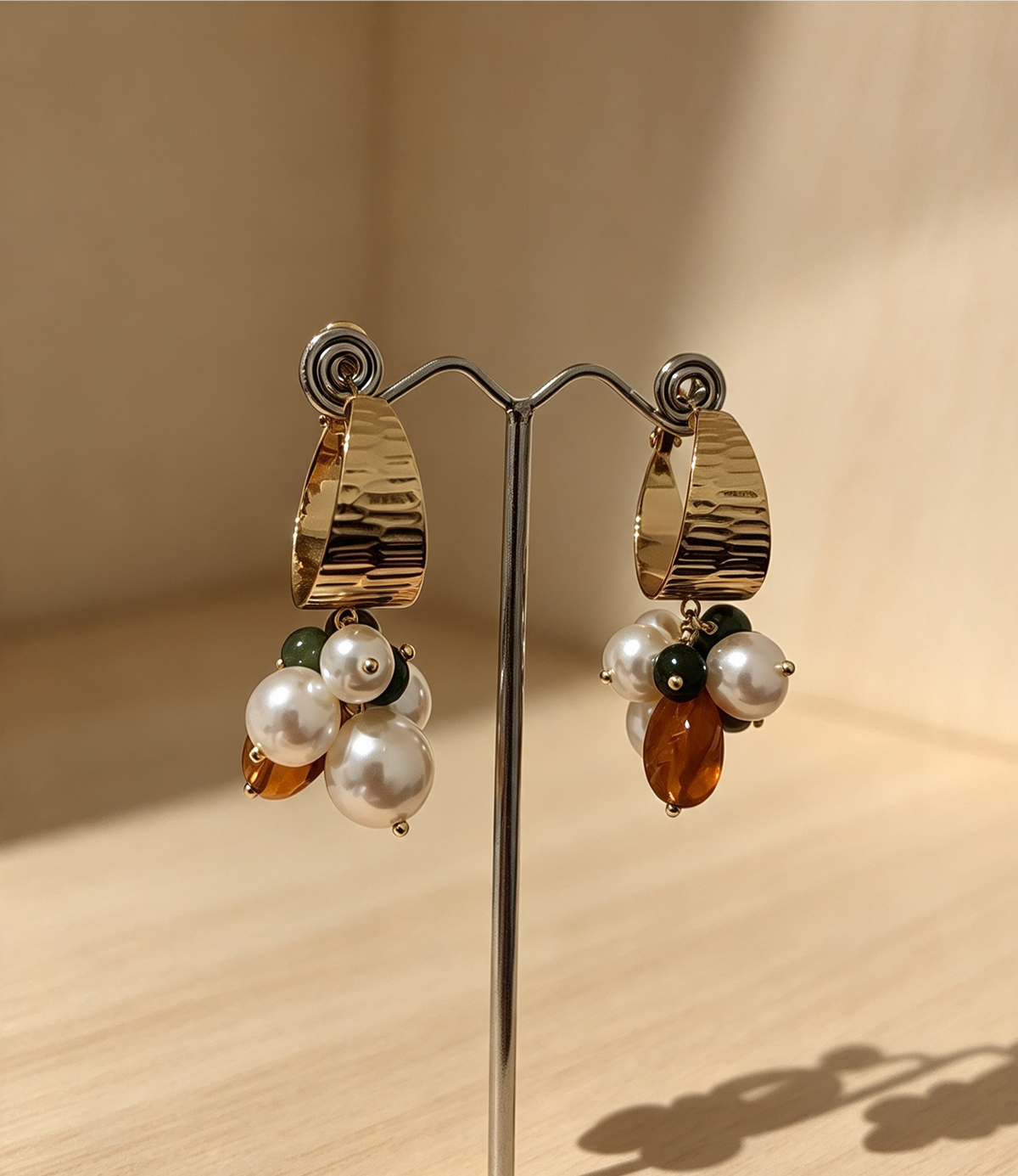 The Luxe Pearl Cluster Hoops