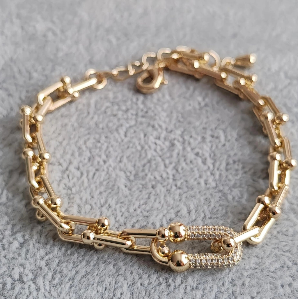 ✨ 14K Gold-Plated Bracelet – Tiffany Style | Premium Quality ✨
