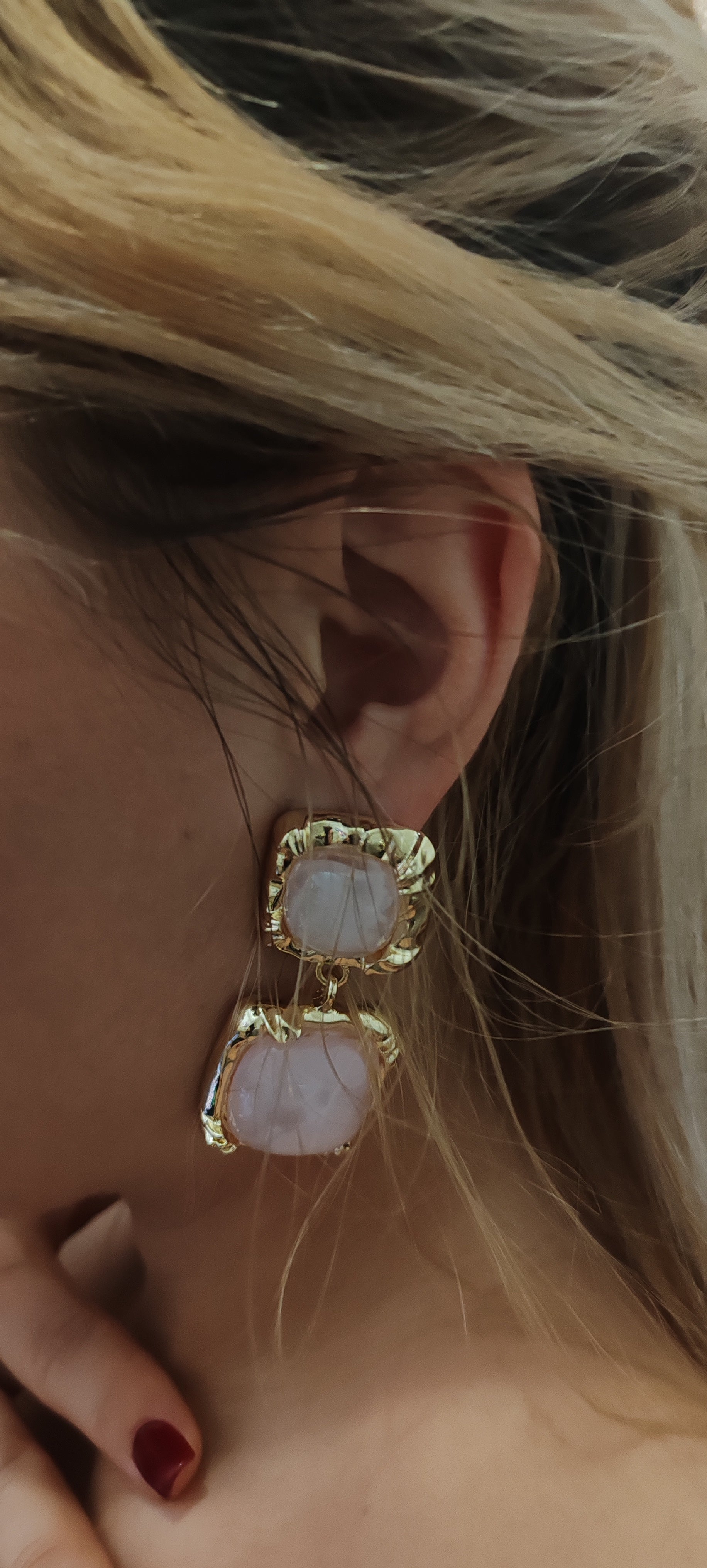 ✨ 14K Gold-Plated Pearl-Effect Earrings – Timeless Luxury ✨