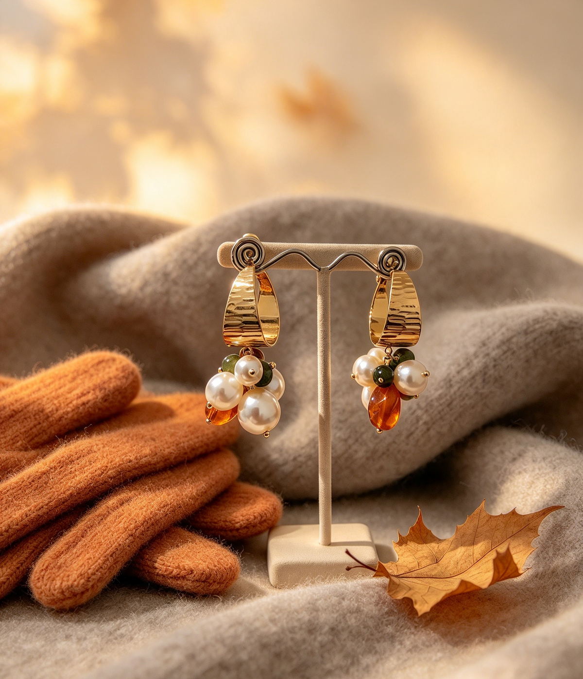 The Luxe Pearl Cluster Hoops