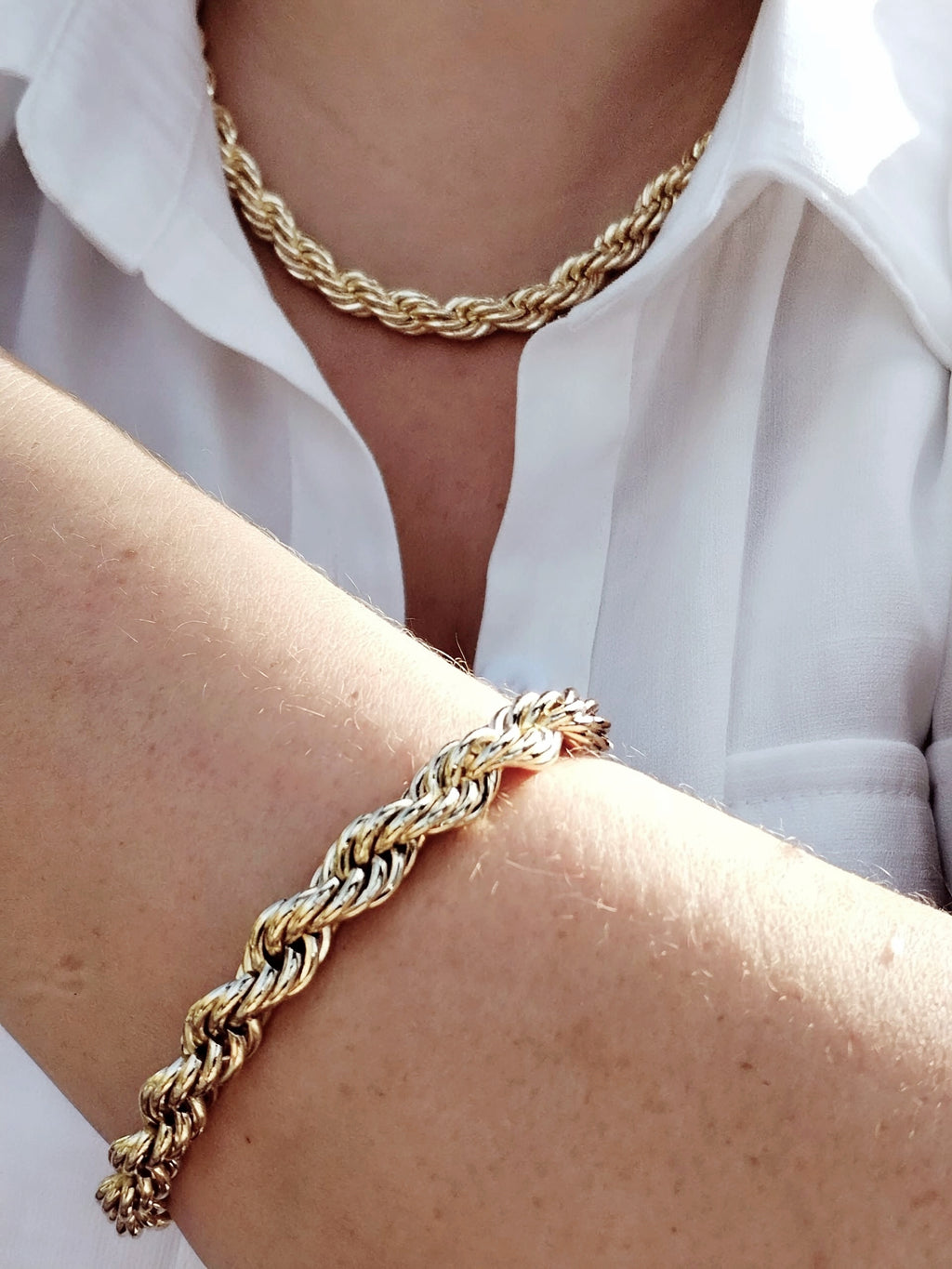 ✨ 14K Gold-Plated Rope Chain Bracelet | Premium Quality ✨
