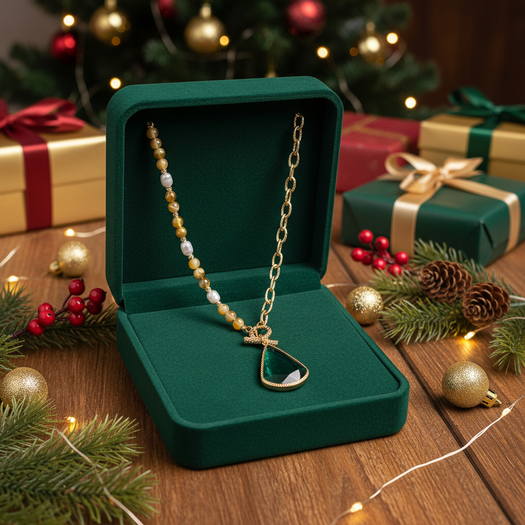 Tiger's Eye, Pearl & Cat's Eye Necklace | 18K Gold Plated