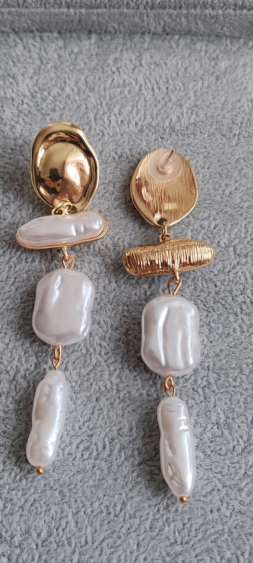 Luxury Gold & Baroque Pearl Drop Earrings – Premium Handmade Jewelry