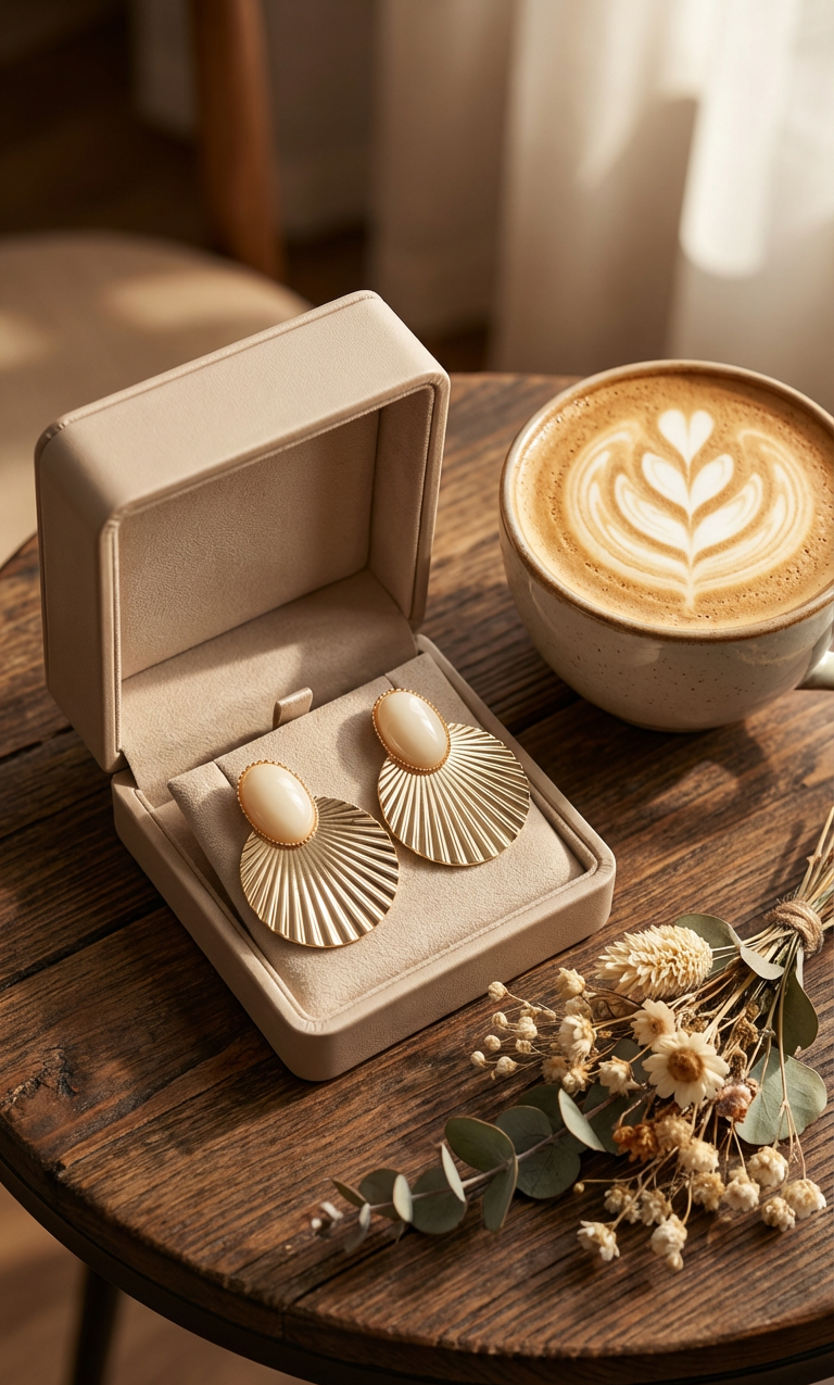 Vintage Style Fan Earrings