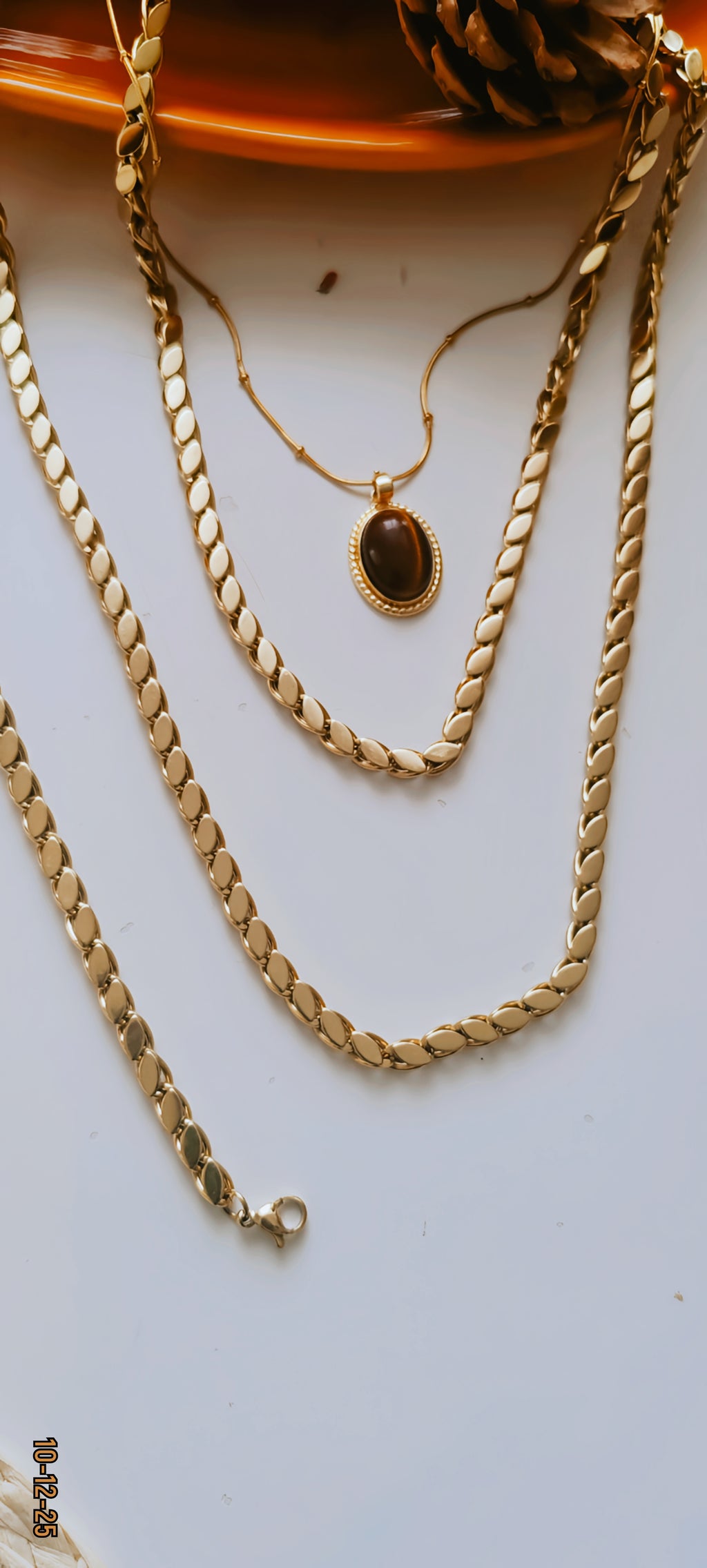 ✨ 14K Gold-Plated Flat Link Chain – 100cm | Premium Quality ✨