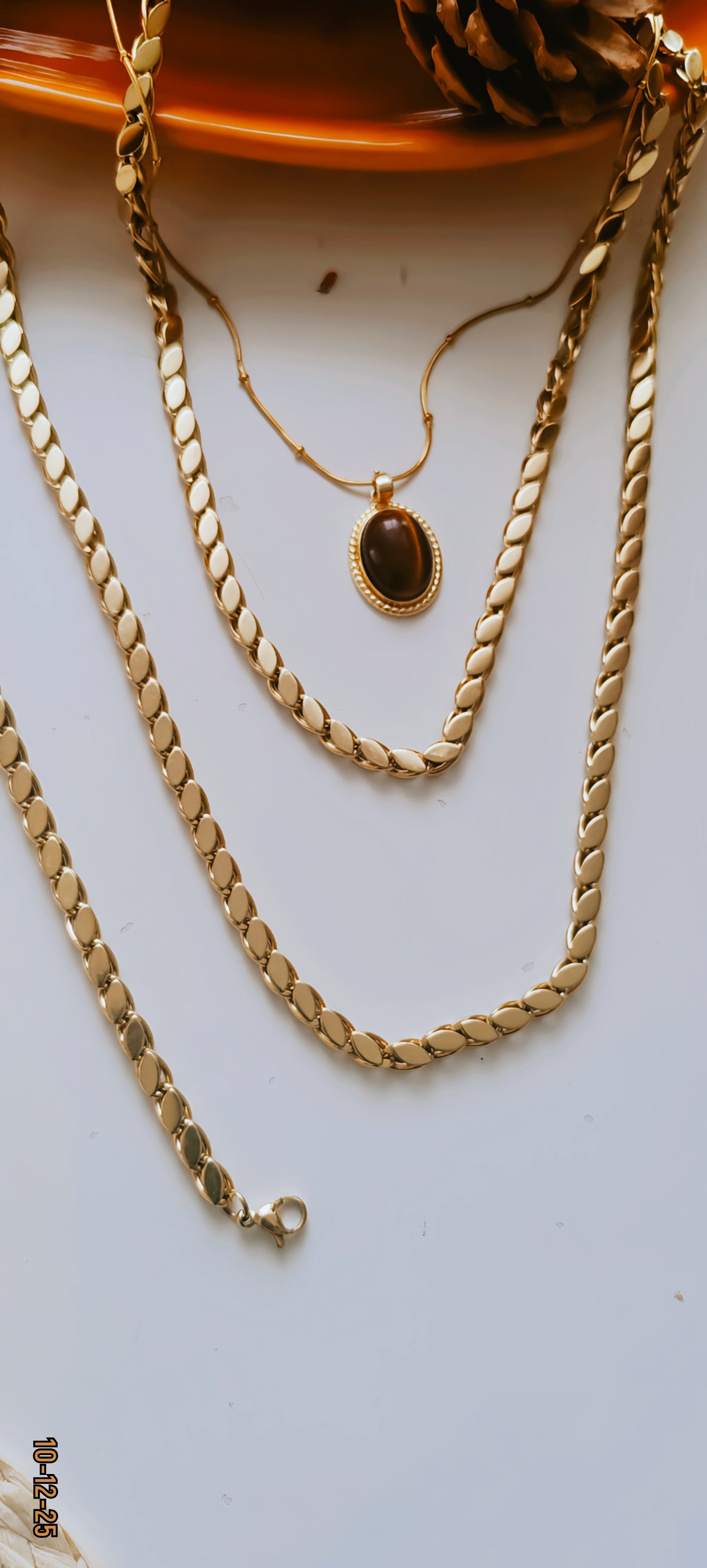 ✨ 14K Gold-Plated Flat Link Chain – 100cm | Premium Quality ✨