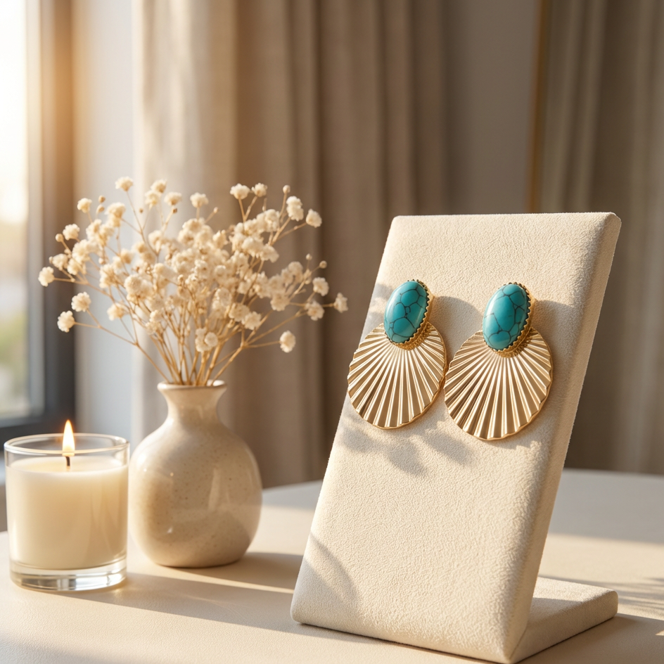 Vintage Style Fan Earrings