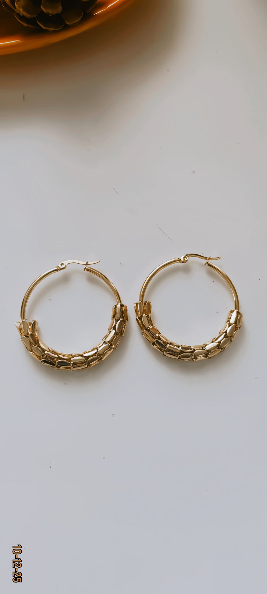 ✨ 14K Gold-Plated Hoop Earrings – 4cm Surgical Steel ✨